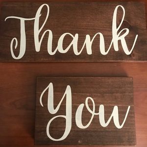 SOLD! “Thank You” Wedding Boards
